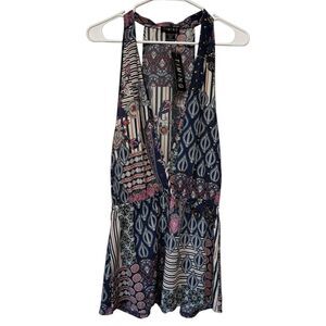 Timing Multicolor Patterned Cute Romper Medium